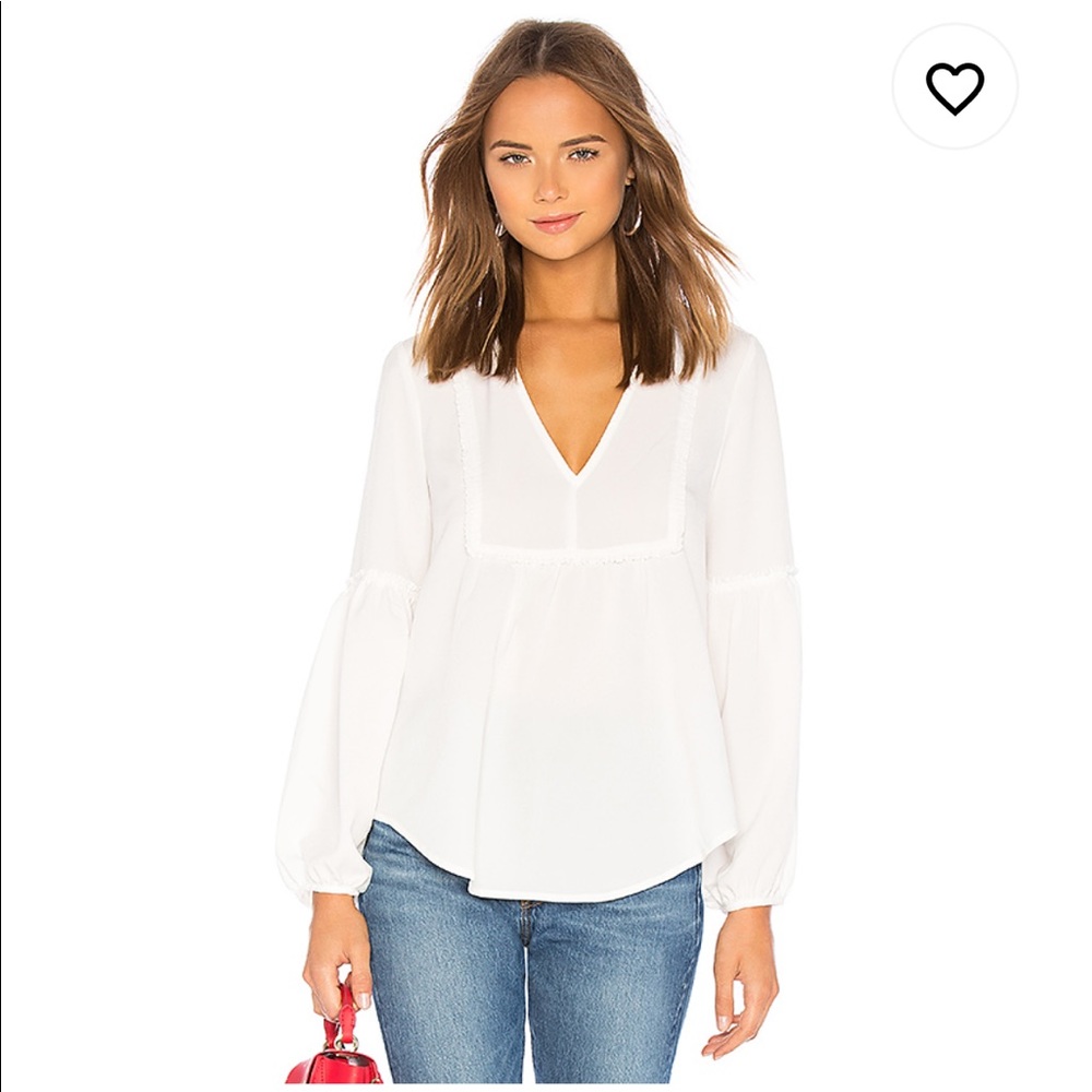 Amuse Society white silk blouse size XS